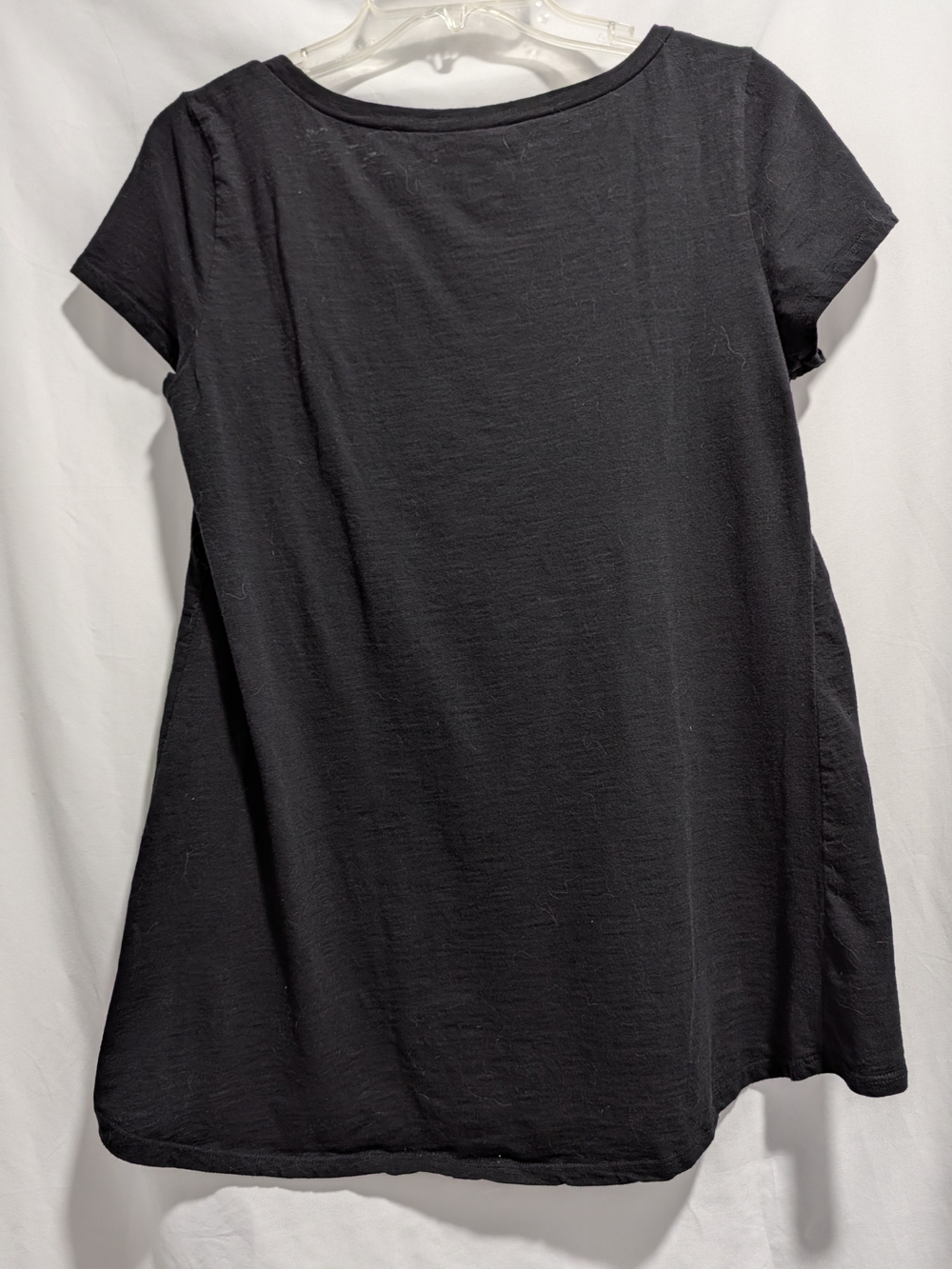 Style & Co Black Floral Appliqué Scoop-Neck Tee - Picture 3 of 5